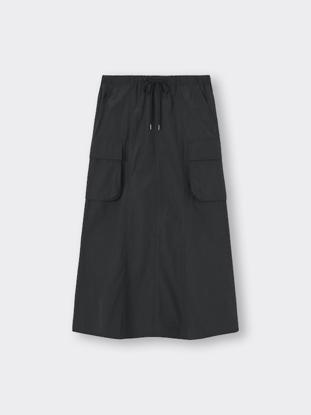 GU Japan Black Cargo Pocket Maxi Skirt size large